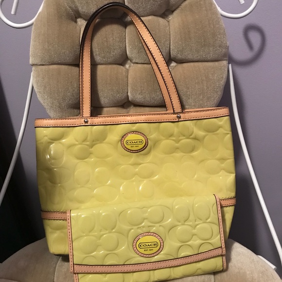 Coach Bags Patent Leather Coach Purse With Matching Wallet Poshmark